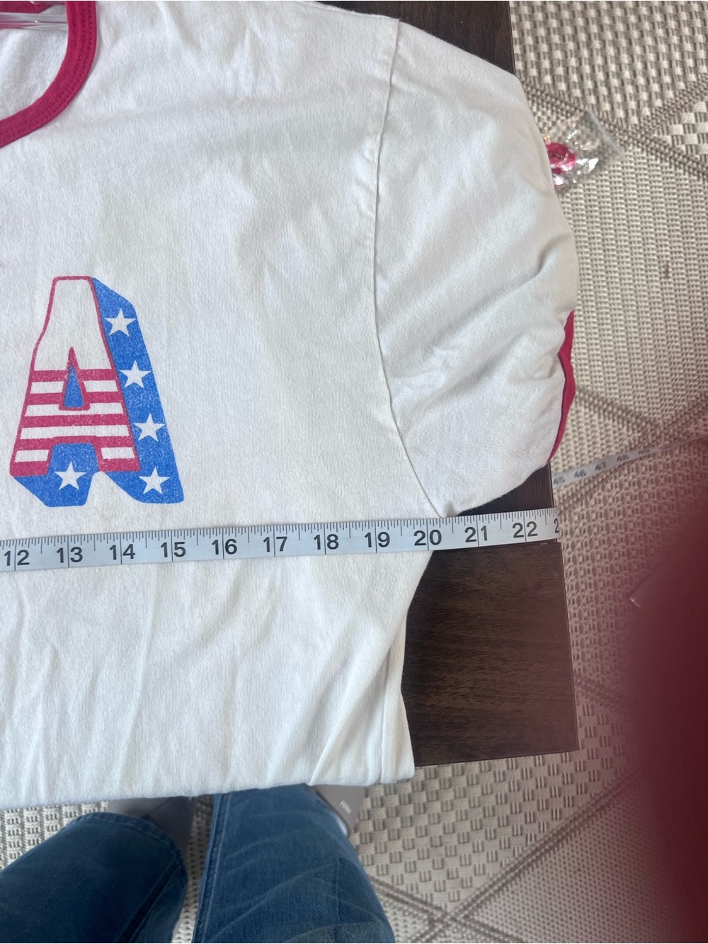 Oat Collection USA Graphic Tee - White with Red Trim XL - Picture 4 of 4